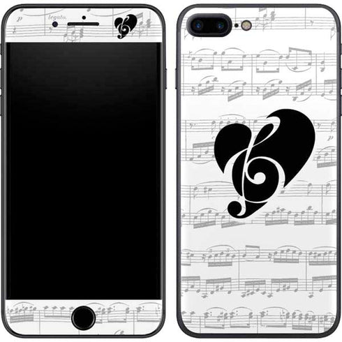 BW Musical Notes iPhone 8 Plus Skin